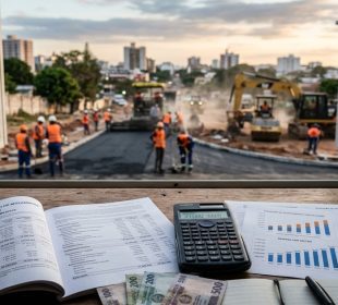 Documentos do Orçamento do Estado e obra de reabilitação de estrada